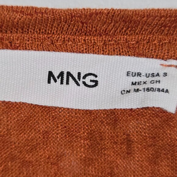 Mango rust orange color shirt size S - Picture 2 of 3